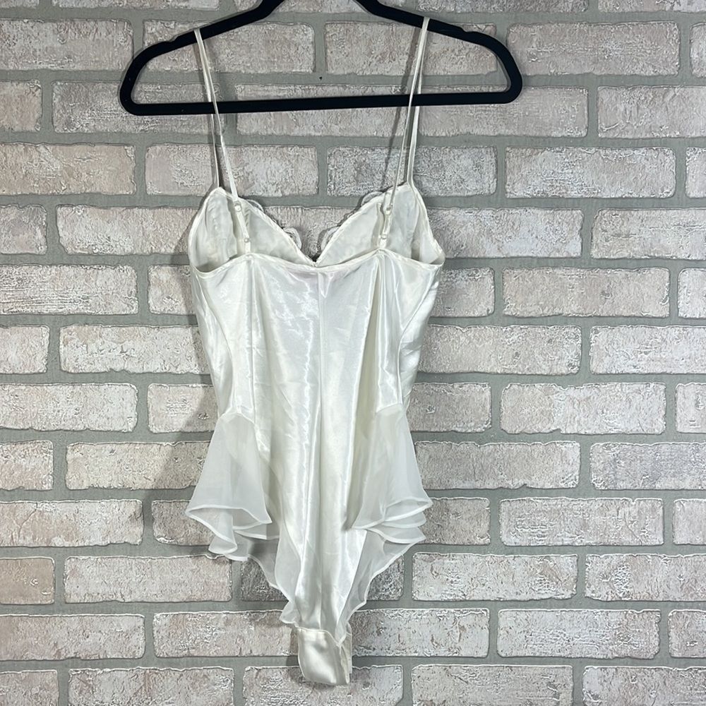 Victorias Secret Satin Pearl/Sequin Bodysuit- Size XS - Picture 2 of 7